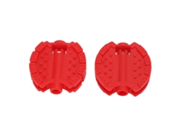 Conjunto de 2 Pedais de Bicicleta Infantis em Plástico para Triciclo, Acessórios para Pedal Dianteiro de Bicicleta, Vermelhos | S/BRAND