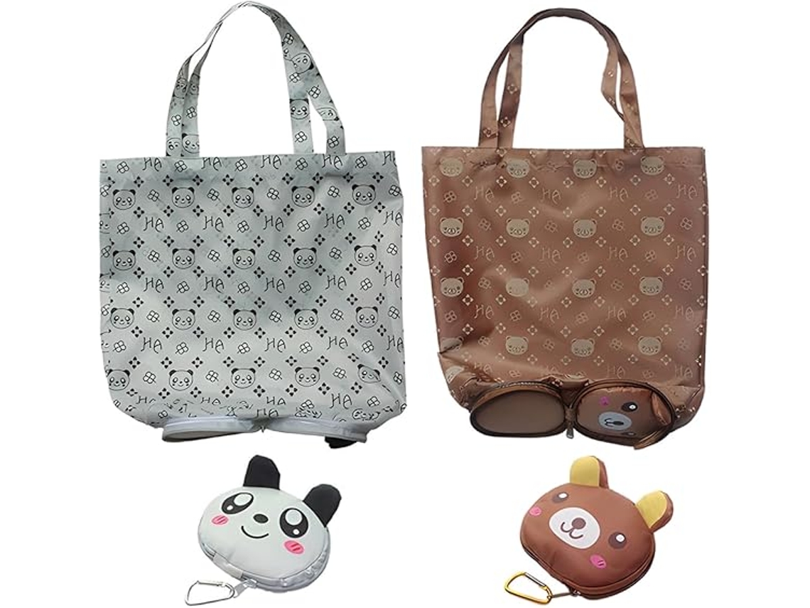 Conjunto De Duas Sacolas De Compras Dobráveis, Ecológicas, Reutilizáveis ​​e Laváveis, Ideais Para Compras Diárias, Viagens E Armazenamento. Aquaforge