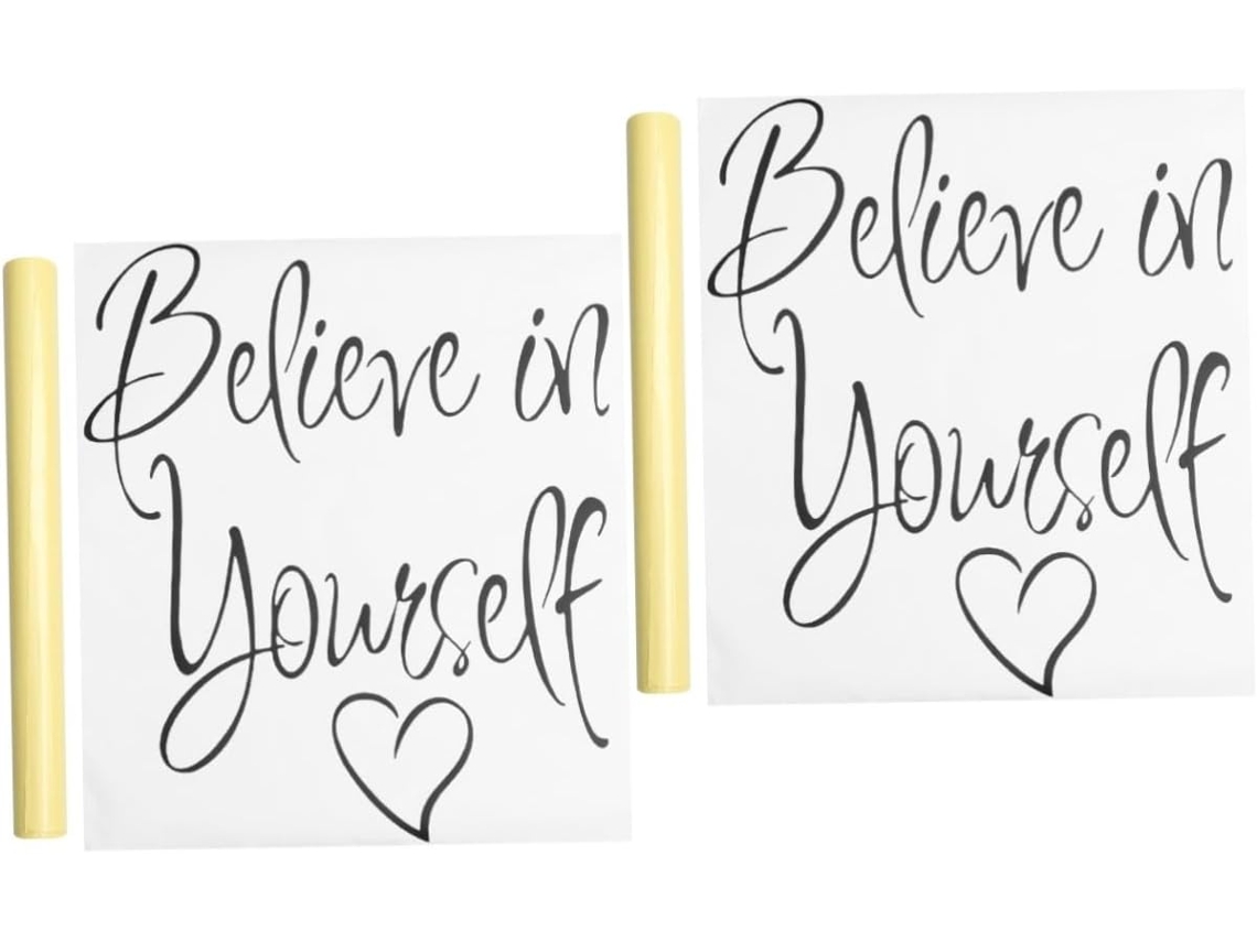 Conjunto De 2 Adesivos De Parede Inspiradores "acredite Em Você" - Decoração Criativa Para Paredes