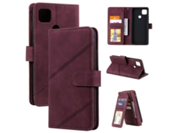Capa De Couro Pu Com Toque Suave, Estilo Clássico E Formato Flip Horizontal Para Xiaomi Redmi 9c, Com Suporte, Compartimentos Para Vários Cartões, Car