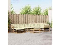Vidaxl Conjunto De Sofás Para Exterior 8 Unid. Branco E Creme
