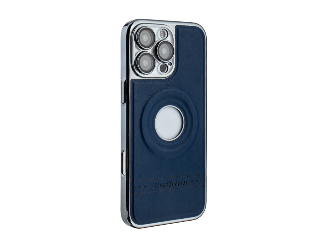 Capa Magsafe Premium Couro 15 Pro Max-Azul-ZT-3214
