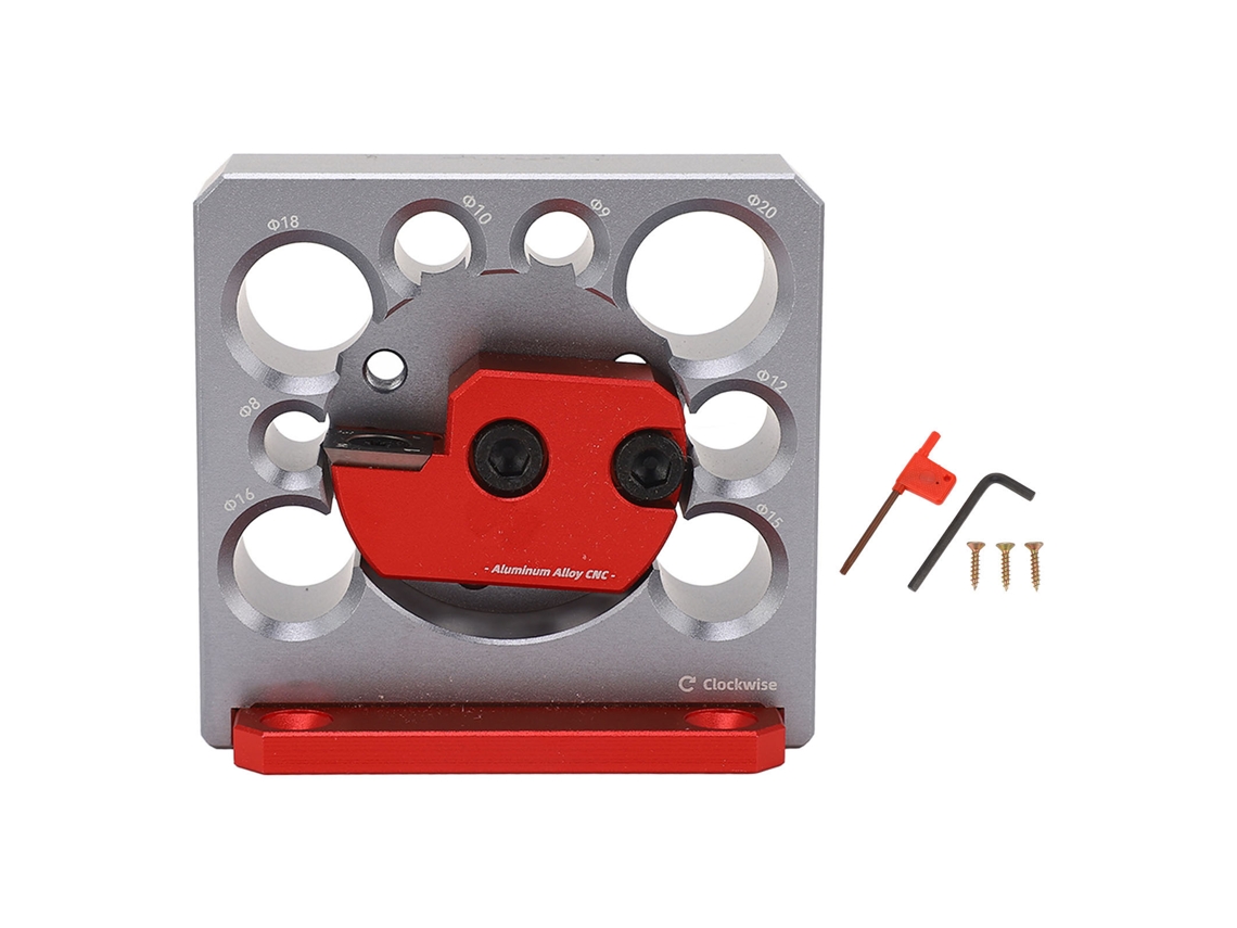 Broca de madeira com 8 furos, ferramenta de torneamento ajustável com insertos de metal duro para marcenaria.