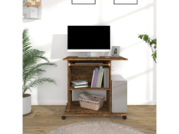 Vidaxl Mesa De Computador 80x50x75cm Derivados Madeira Carvalho Fumado