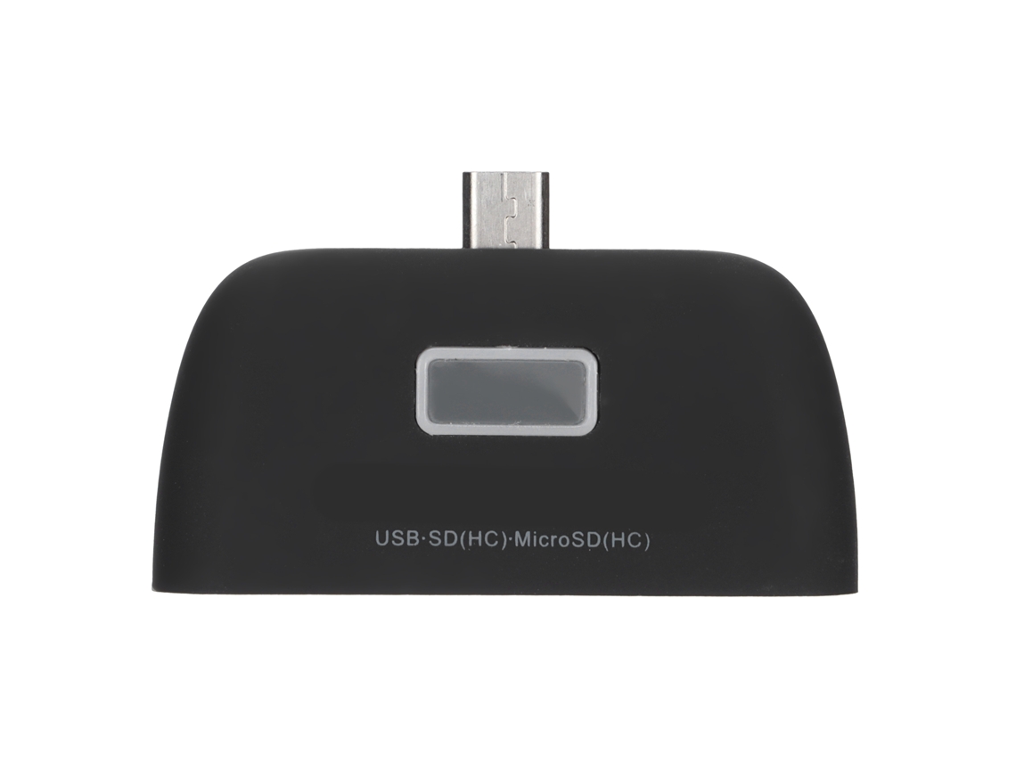 Mini Leitor Inteligente Multifuncional 4 em 1 com Otg e Porta de Carregamento Micro Usb AQUAFORGE