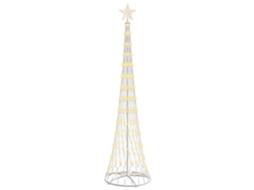 Conjunto 1 Decoração De Natal Vidaxl Branco Quente Metal (250 Cm)