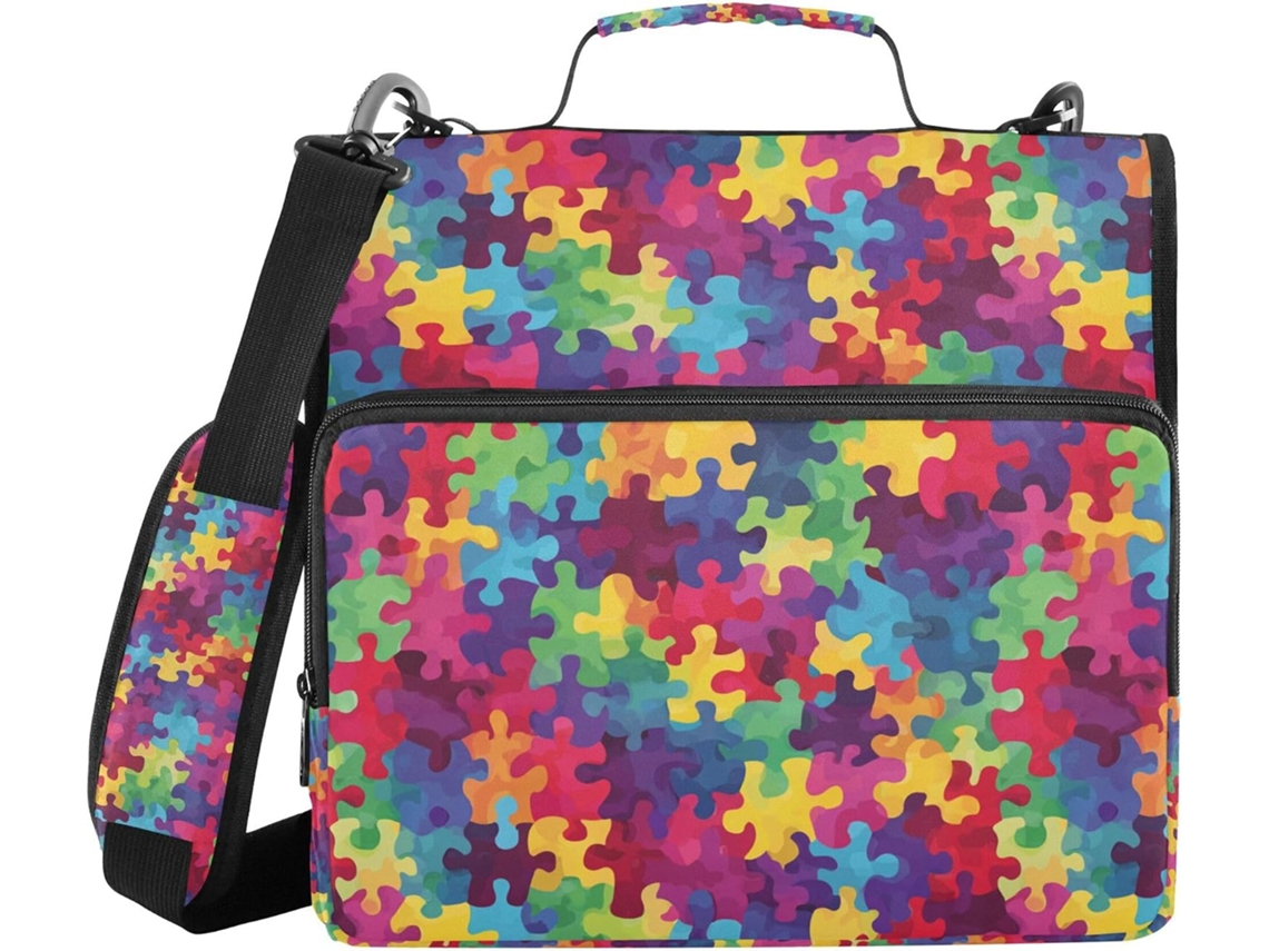 Sacos coloridos para macarrão com zíper e alça de ombro, diversos modelos de 3,8 cm, 3 argolas para armazenamento, estilo macarrão