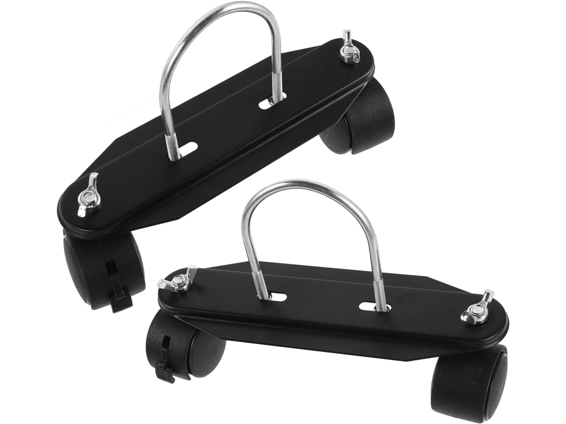Conjunto de 2 Rodízios Giratórios para Radiador a Óleo, com Suporte em Abs e Ferro, para Instalação. SFUSHOS