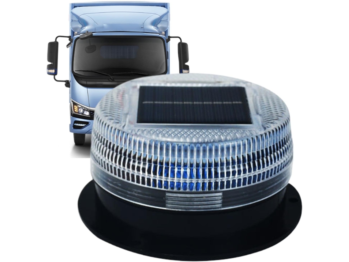 Luz De Advertência Led Solar À Prova D Água Alto Brilho