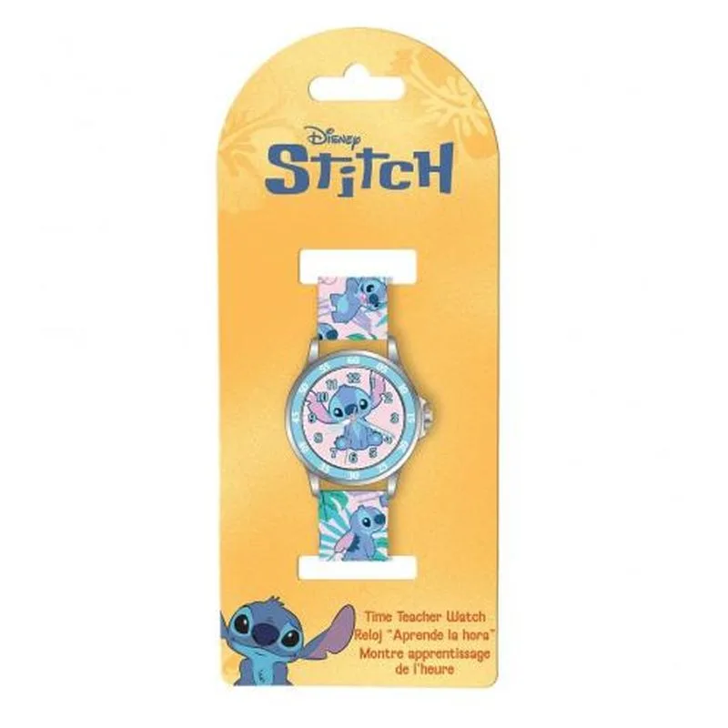 Relógio analógico infantil Disney Stitch Las9011 Euroswanp25