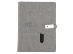 Ats caderno Inteligente Pu A5 com 3 Portas de Carregamento Batseria 8000mah 80 Folhas 160 Páginas Estilo de Armazenamento Duplo