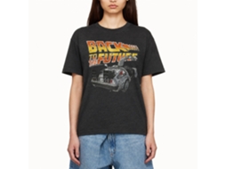 Rockinstone Back To The Future Movie Btf Car Heather Black Adult T-shirt Size:s