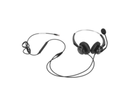 Auriculares binaurais com cabo para negócios, com cancelamento de ruído e microfone, para centros de chamadas e escritórios, conector RJ | S/MARCA