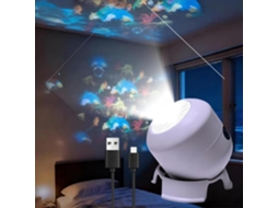 Projetor De Luz Led Dinâmico E Giratório, Com Rotação 360° Ondas Do