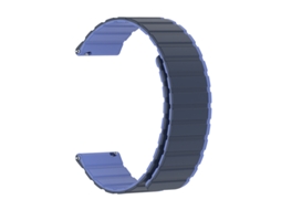 Pulseira Magnética De Silicone Bicolor Compatível Com Apple Watch E Huawei 4, Nas Cores Azul Escuro E Claro, Da Série