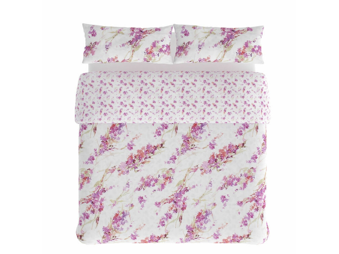 Conjunto de capa de edredom HOSTELINE SPRING (Malva)