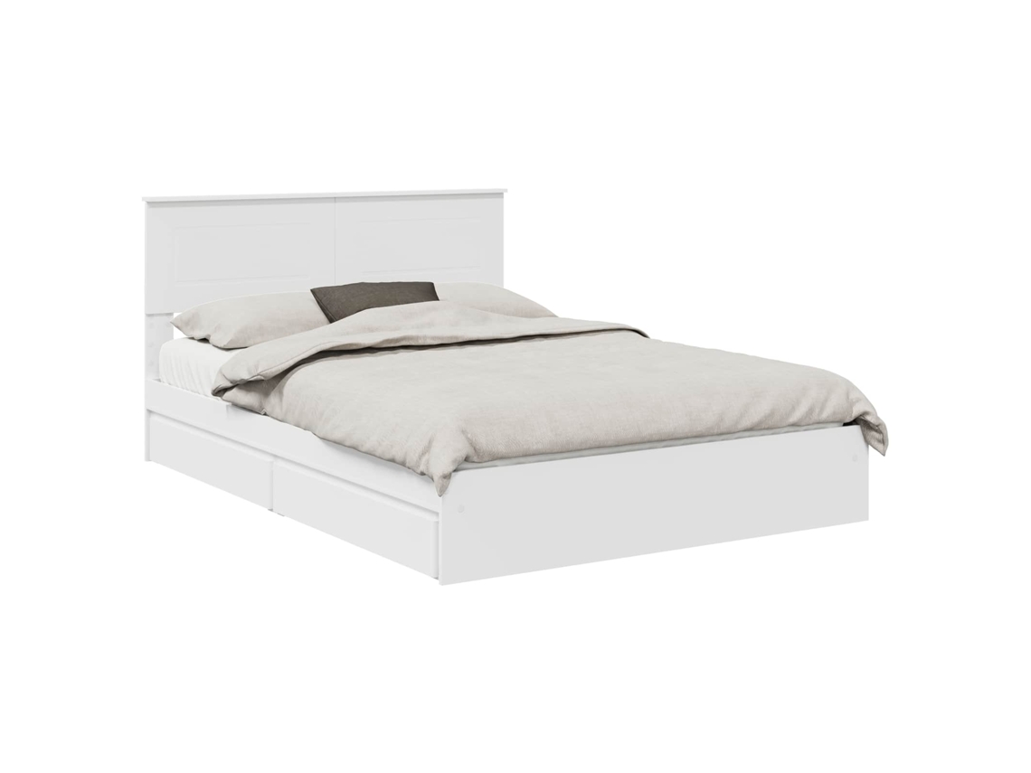 Cama com Armazenamento Branco MAISON EXCLUSIVE em Madeira Processada 160x200 cm