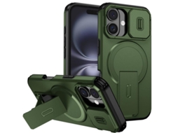 Capa Com Suporte Magsafe Para Iphone 16 - Abertura Deslizante Com Proteção De Câmara