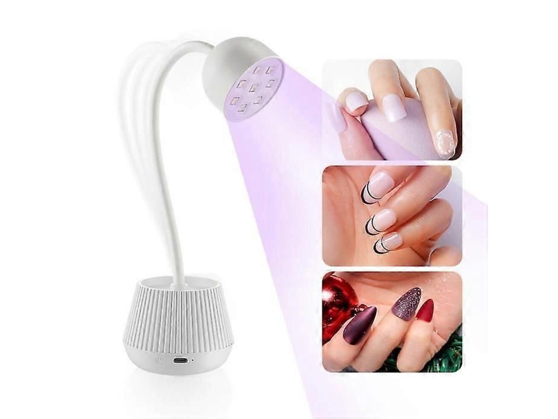 Lâmpada Led Uv Mini Lâmpada Uv Secador De Unhas Portátil 360 Graus Dobrável Forma De Lótus Lâmpada De Unhas