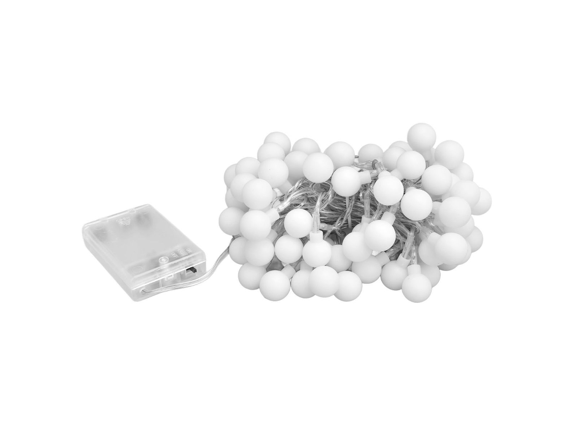 Cordão de Luzes Led de 10m com Efeito Pérola Artificial e 100 Leds, Klb BRILVIBERA