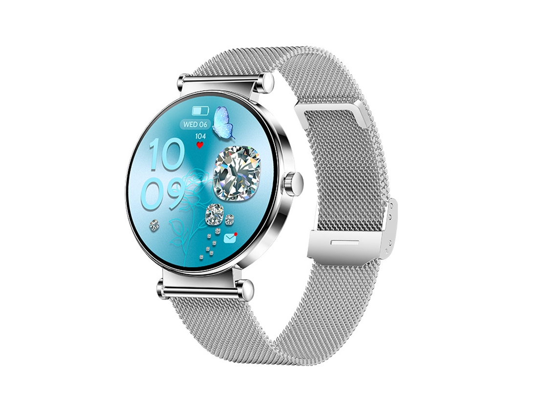 Smartwatch Bestvite Y16 Feminino (ecrã Amoled - Monitoramento De Saúde - Múltiplos Desportos - Função De Chamadas - Prata)