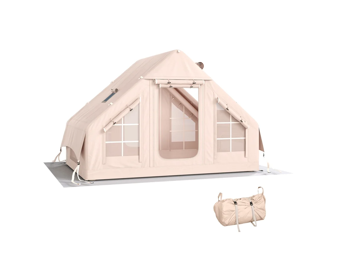 Tenda Inflável com Chaminé, Claraboia, Bomba, Bolsa, UPF30+, Impermeável, 5000+