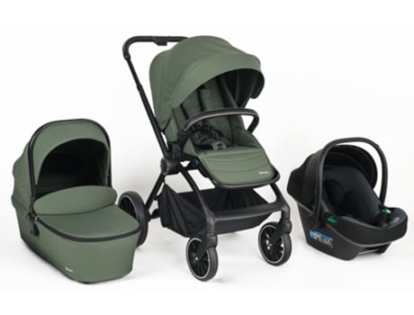 Carrinho De Bebé 3 In 1 Com Cadeira Auto Babygo Harmony Green