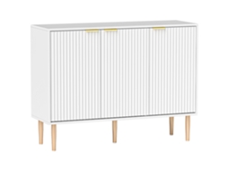 Aparador Melamina de Madeira Cor Branco 107x35x80 cm Homcom