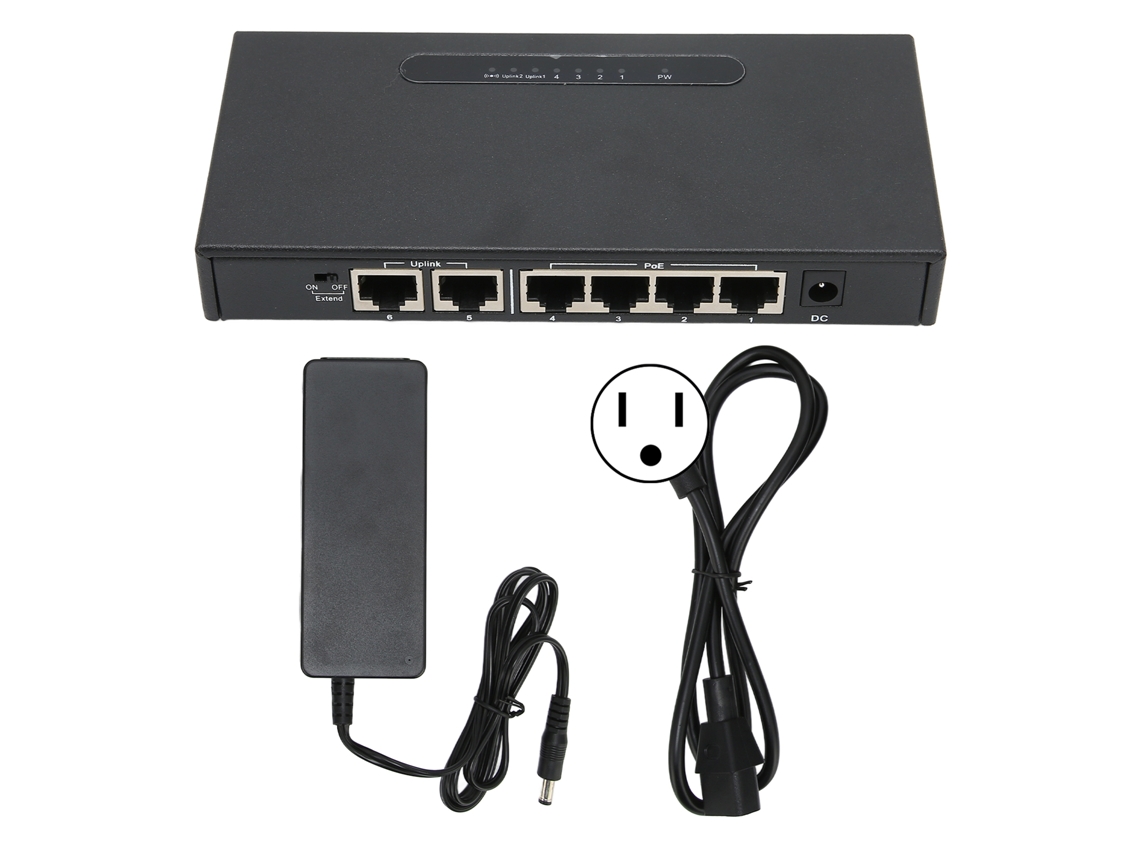 Switch Fast Ethernet 6 Portas Poe LAXISCREED