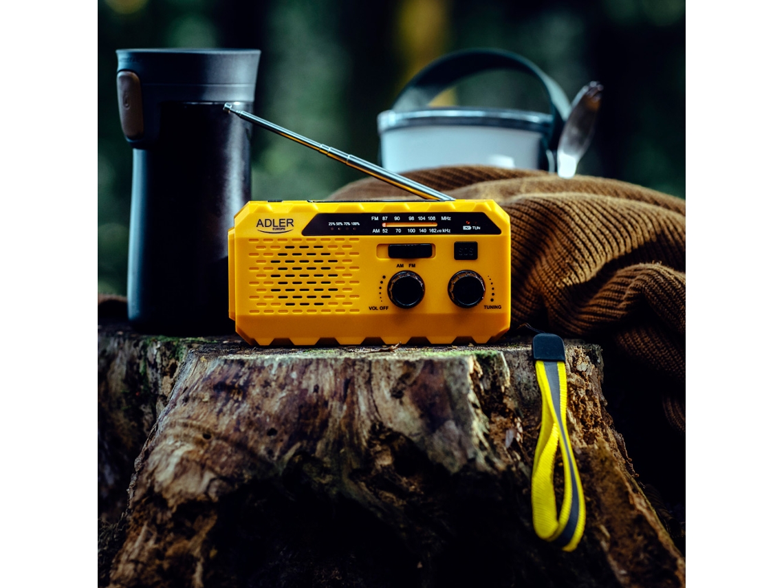 Rádio Adler com Carregamento Solar AQUAFORGE