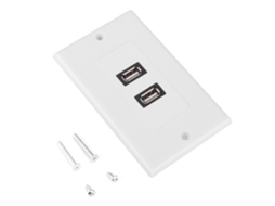 Painel de parede Primerox com tomada USB dupla para hotéis, residências e comércios | S/BRAND