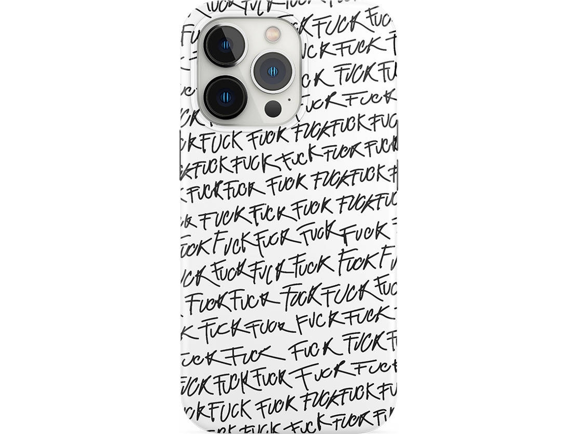Capa JUST IN CASE Fuck iPhone 14 Pro Max (Branco)
