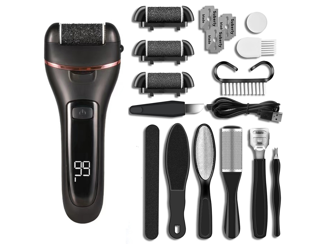 Removedor De Calos De Pé Elétrico Recarregável Com Display Digital Kit De Ferramentas Para Pedicure De Pésyunzii