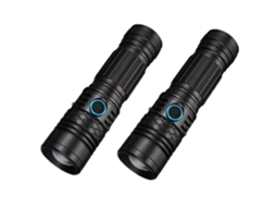 Lanterna Led Lanterna Recarregável Lanterna de Bolso com Zoom Telescópico 3 Modos de Luz Preto BISBISOUS VIGA EUROPE
