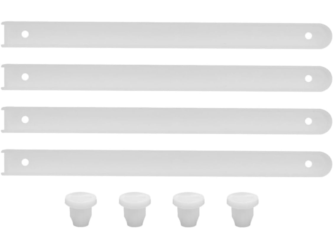 Conjunto De 4 Corrediças Plásticas Brancas Para Gavetas Armários Cozinha, De Alta Resistência, Fáceis De Abrir E Fechar