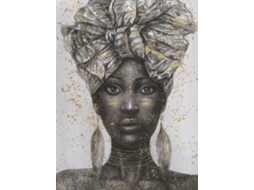 Quadro a Óleo HISPANOHOGAR Retrato étnico (90x120cm)