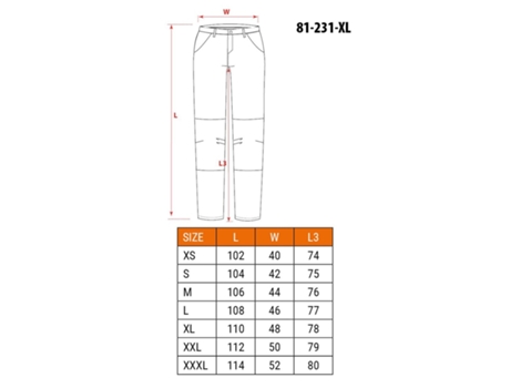 81 231 Xl Calças Protetoras Neo Tools