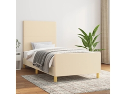 Cama De Solteiro | Camas Para Quarto | Estrutura De Cama Sem Colchão 80x200 Cm Creme