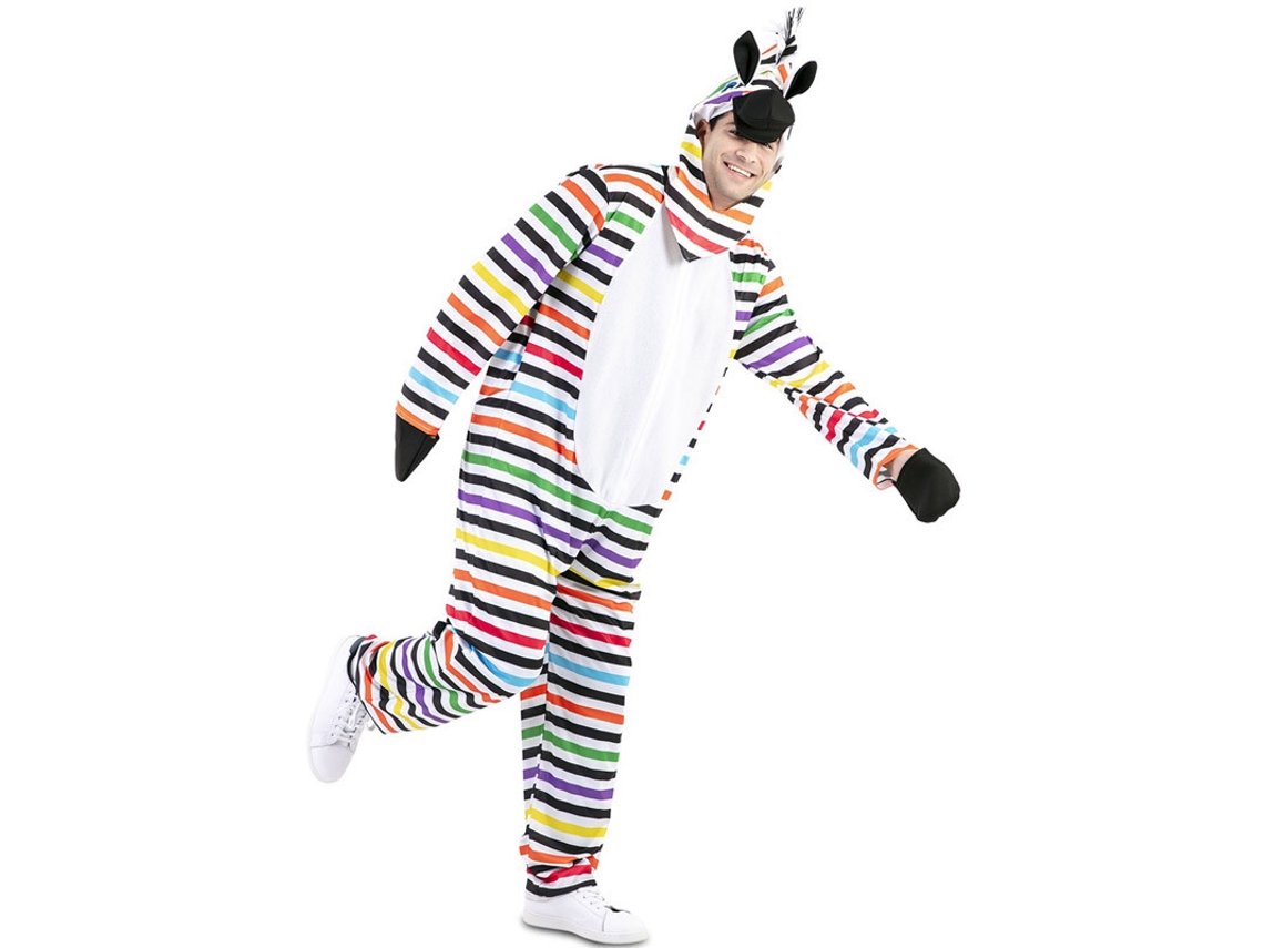 Fato de Homem EUROCARNAVALES Zebra Multicolorido  (M/L )
