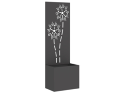 Conjunto 1 Tela De Jardim Vidaxl Preto Aço (50 X 32 X 150 Cm)