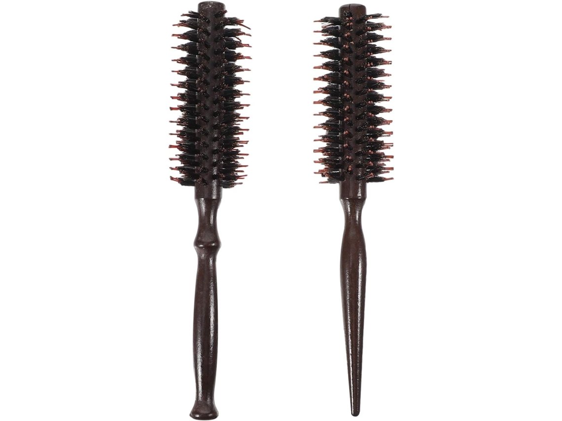 Escova De Cabelo Com 2 Peças, Cerdas Naturais De Javali, Pente Para Estilizar Cabelos Cacheados, Ideal Para Uso Em Salão