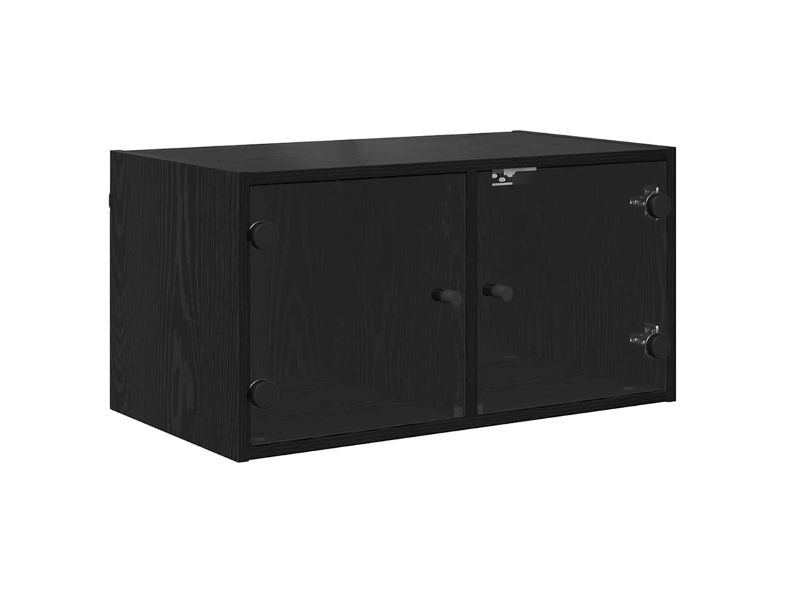 Conjunto de Armários de Parede MAISON EXCLUSIVE Carvalho Preto 68x37x35 cm
