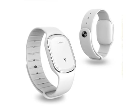 Pulseira ultrassônica repelente de mosquitos POW Outdoor - Repelente físico puro de mosquitos-ABS Silicone - Branco EXBON