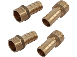 Conector Adaptador de Acoplamento para Tubo de Mangueira com Rosca Macho 3/8bsp de 12 Mm, 4 Peças CHABERLU