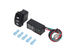 Hkj interruptor de Palanca de Señalización Led Impermeable Antichoque 240w Relé de Parpadeo Led para Moto Dc12v