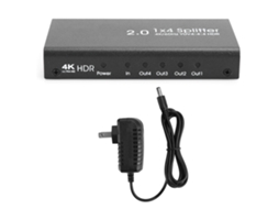 Divisor HDMI 2.0 1x4 4K 60Hz, distribuidor de vídeo, 1 entrada, 4 saídas para TV, PS4, Xbox | S/MARCA