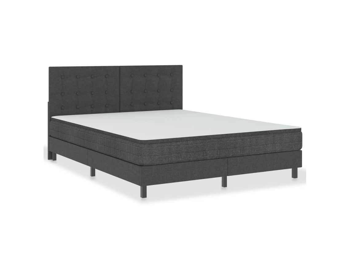 Box Spring Bed, Box Spring Beds Vidaxl Cinzeto Tecido (160 X 200 Cm)