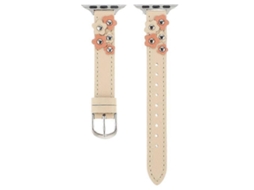 Compatível com Apple Watch Series 9, 8, 7 (41 mm) / 6, 5, 4 SE (2022) SE (40 mm) / 3, 2, 1 (38 mm) Pulseira de couro bovino genuíno Chennnls (2023)