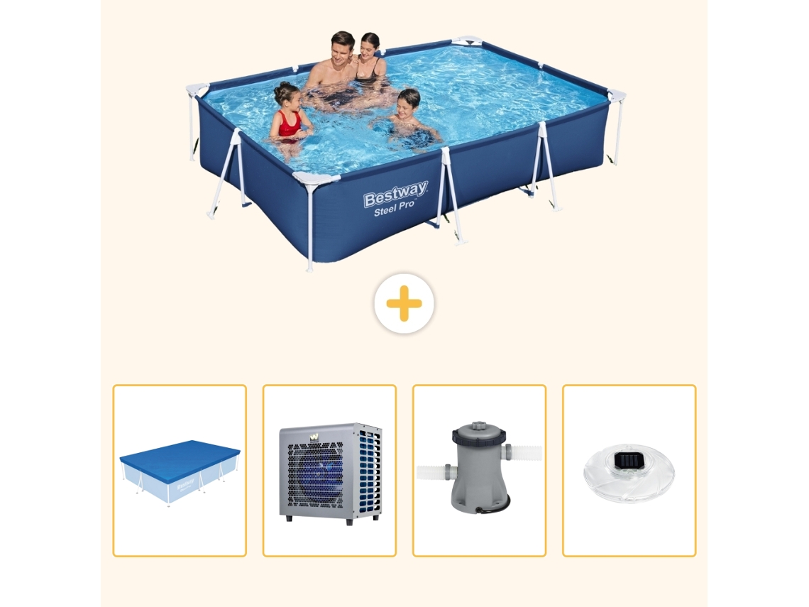 Bestway Piscina Bestway Steel Pro Retangular - 300x201x66 Cm - 5-peças S106
