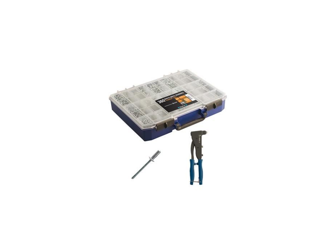 Caixa de 360 Rebites Multiaperto com Alicate de Rebitagem Profissional Cof500 SCELL-IT